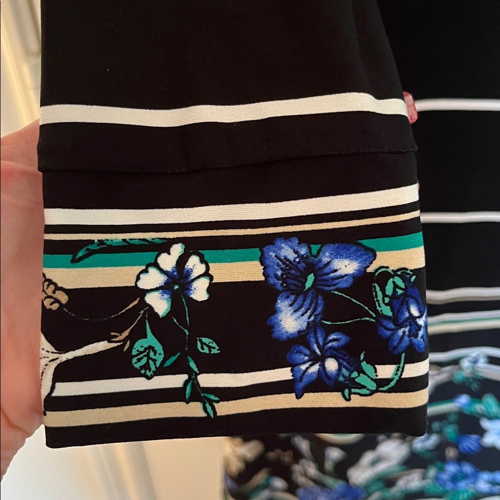 NWT White House Black Market Stripe Floral Shift Dress - Picture 3 of 9
